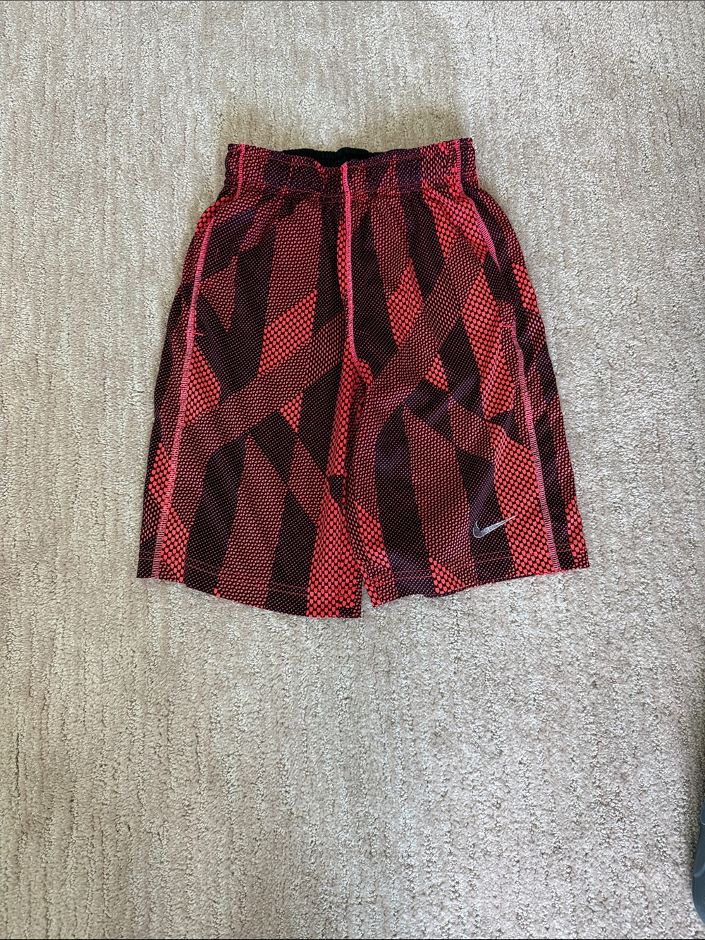 Nike Red and Black Men's Athletic Shorts
